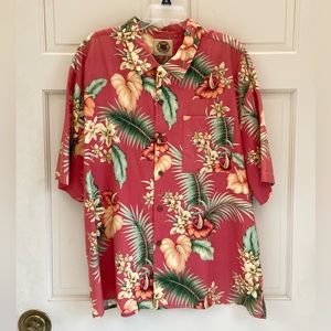 Vintage Hawaiian Shirt Coral Excellent Condition by Pusser’s West Indies Size L